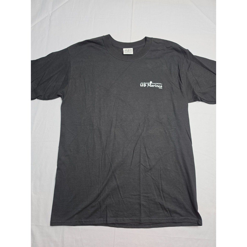 Vintage 7.62 Design T-Shirt Men's Large Black US Marines Teufel Hunden Graphic